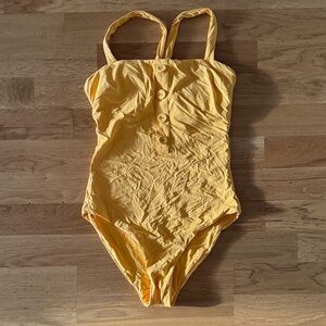 Yellow Button-Front Sundress Top